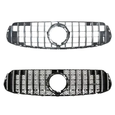 GT Style Front Grille Radiator Grill Matte Black Finish Compatible with Mercedes-Benz GLC Class X253 2020-Present