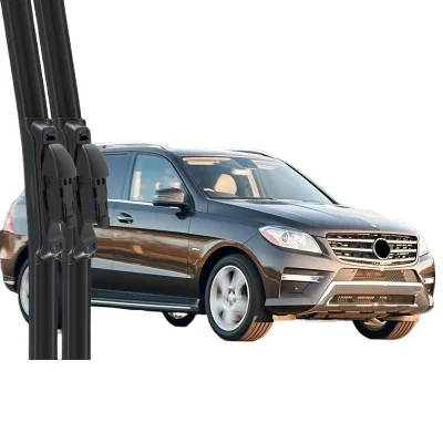 Front Windshield Wiper Blade Set for Mercedes-Benz ML550 All-Weather Silent Frameless Wiper Blades Front Windshield Wiper Blade Set for Mercedes-Benz ML550 All-Weather Silent Frameless Wiper Blades