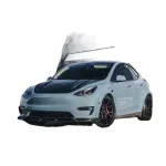 Carbon Fiber Car Hood Bonnet Vent Scoop Cover for Tesla Model Y Performance Style