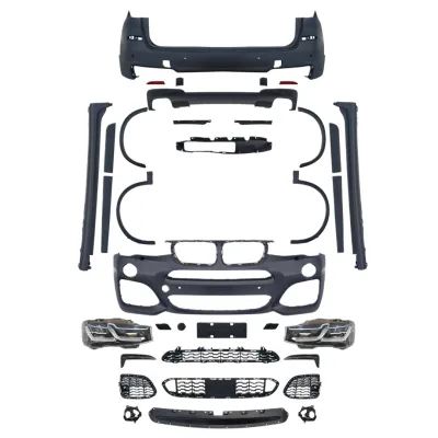 M-TECH Style Body Kit Front and Rear Bumper Set for BMW X3 F25 Pre-Facelift Conversion M-TECH Style Body Kit Front and Rear Bumper Set for BMW X3 F25 Pre-Facelift Conversion