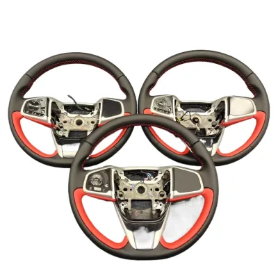Custom Real Leather Steering Wheel Assembly Type-R Style Replacement for Civic Gen 10 Custom Real Leather Steering Wheel Assembly Type-R Style Replacement for Civic Gen 10
