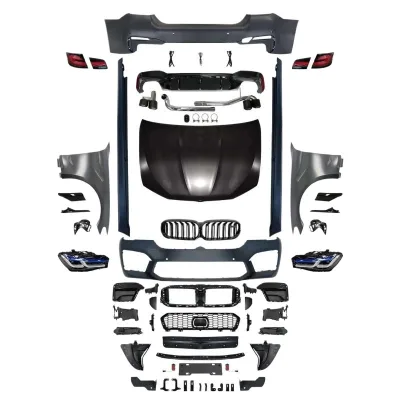 Full Body Kit Car Conversion Front Bumper and Grille Set Compatible for BMW 5 Series F10 F18 to G30 G38 Style Full Body Kit Car Conversion Front Bumper and Grille Set Compatible for BMW 5 Series F10 F18 to G30 G38 Style