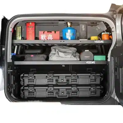 Rear Trunk Storage Rack and Expansion Shelf, Aluminum Alloy Cargo Organizer with Mesh Net for Jetour Traveler Shanhai T2 Rear Trunk Storage Rack and Expansion Shelf, Aluminum Alloy Cargo Organizer with Mesh Net for Jetour Traveler Shanhai T2