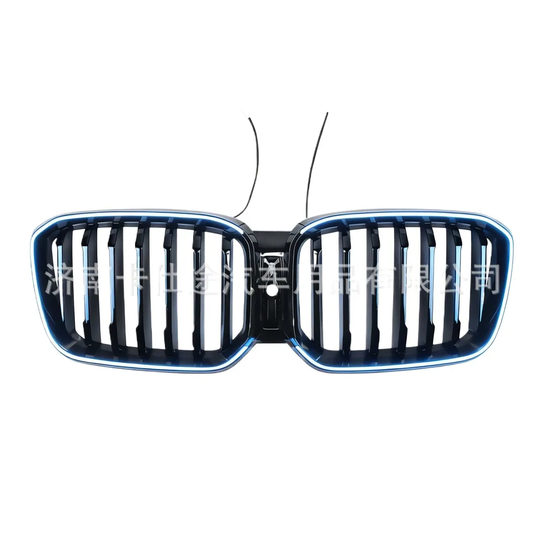 LED Illuminated Front Kidney Grille with Double Line Slats for BMW X3 G01 X4 G02 LCI Models