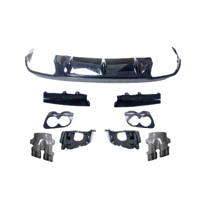Rear Bumper Diffuser and Exhaust Tips Kit E63 Look for Mercedes-Benz E-Class C238 W238 Coupe AMG Style Rear Bumper Diffuser and Exhaust Tips Kit E63 Look for Mercedes-Benz E-Class C238 W238 Coupe AMG Style