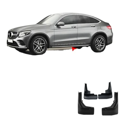 Soft Rubber Mud Flaps Mudguards Splash Guards for 2017-2022 Mercedes-Benz GLC Coupe with Running Boards Soft Rubber Mud Flaps Mudguards Splash Guards for 2017-2022 Mercedes-Benz GLC Coupe with Running Boards