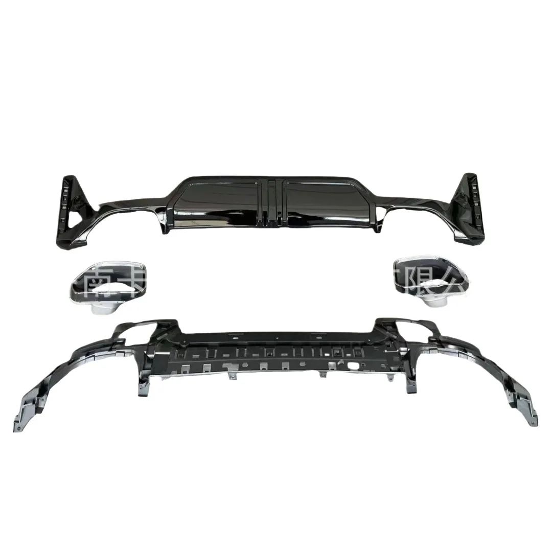 Rear Bumper Lip Diffuser with Square Exhaust Muffler Tips Compatible for BMW 3 Series G20 G28 2022-2025