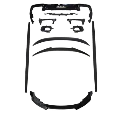 Front Bumper Lip Side Skirts and Exhaust Muffler Tips Performance Conversion Kit for BMW 2 Series F44 Gran Coupe Black Finish Front Bumper Lip Side Skirts and Exhaust Muffler Tips Performance Conversion Kit for BMW 2 Series F44 Gran Coupe Black Finish