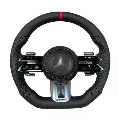 Custom Steering Wheel Assembly for Mercedes-Benz W204 W205 Carbon Fiber and Leather AMG Style Upgrade Custom Steering Wheel Assembly for Mercedes-Benz W204 W205 Carbon Fiber and Leather AMG Style Upgrade