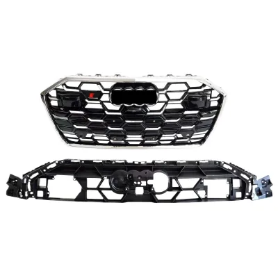 Front Bumper Grille Honeycomb Style Mesh Cover Replacement for Audi A6L C8 2019-2023 Models Front Bumper Grille Honeycomb Style Mesh Cover Replacement for Audi A6L C8 2019-2023 Models