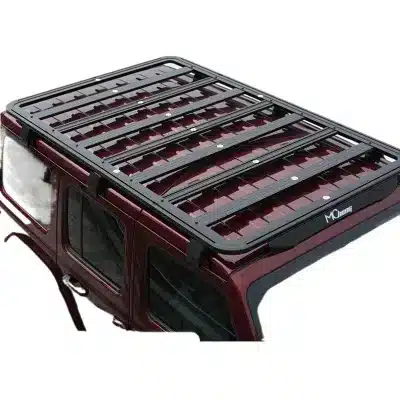 Roof Rack Cargo Basket with Spoiler and Universal Spotlight Mounts for Off-Road SUVs Roof Rack Cargo Basket with Spoiler and Universal Spotlight Mounts for Off-Road SUVs