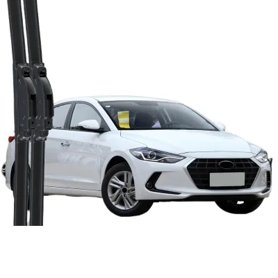 Universal Frameless Windshield Wiper Blades with Quiet Rubber Strip for Hyundai Elantra and Multi-Fit Vehicles