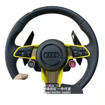 Custom Carbon Fiber and Leather Steering Wheel Replacement for Audi R8 and Universal Audi Series Models