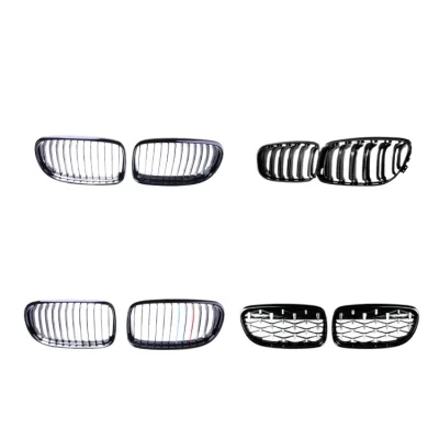 Front Kidney Grille for BMW 3 Series E90 2009-2012 Dual Slat Gloss Black Replacement Grille Front Kidney Grille for BMW 3 Series E90 2009-2012 Dual Slat Gloss Black Replacement Grille