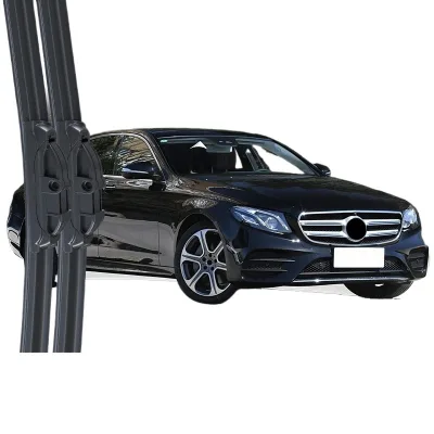 Front Windshield Wiper Blade Set for Mercedes-Benz E350 E350L – Frameless Silent Rubber Blades Front Windshield Wiper Blade Set for Mercedes-Benz E350 E350L – Frameless Silent Rubber Blades