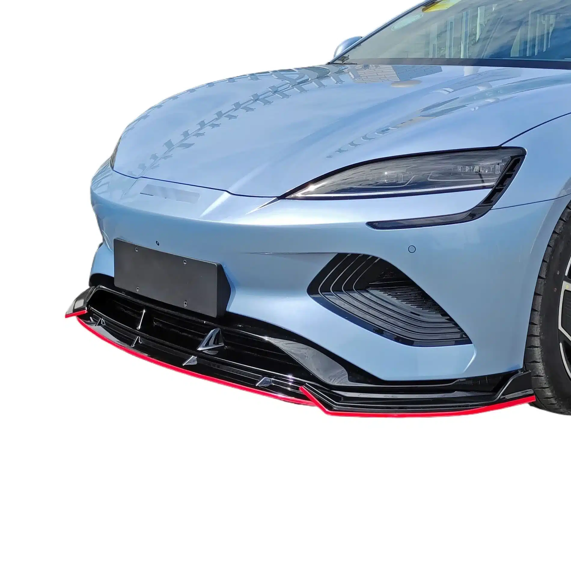 Front Bumper Lip Spoiler and Rear Trunk Wing Spoiler for BYD Seal, Glossy Black Exterior Aerodynamic Body Kit Tuning Parts