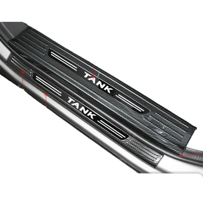 Stainless Steel Door Sill Guard Scuff Plates Protectors Replacement for Tank 400 Hi4-T Welcome Pedals Treads Stainless Steel Door Sill Guard Scuff Plates Protectors Replacement for Tank 400 Hi4-T Welcome Pedals Treads