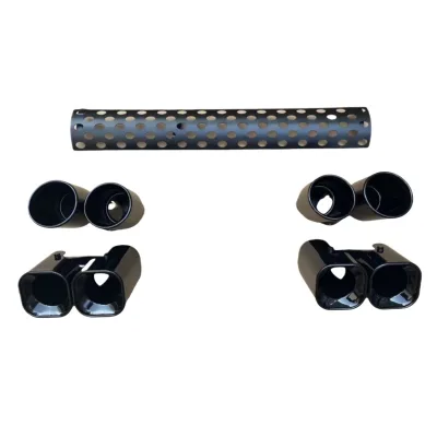 Quad Exhaust Tips Muffler Tips Compatible with Land Rover Defender 110 Stainless Steel Tailpipes Quad Exhaust Tips Muffler Tips Compatible with Land Rover Defender 110 Stainless Steel Tailpipes