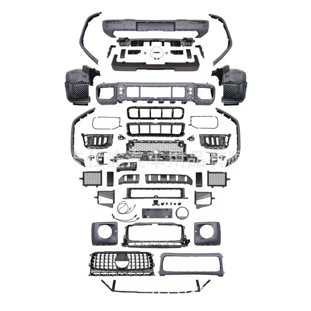 Body Kit Front and Rear Bumper Set Compatible with Mercedes-Benz G-Class W464 W465 Upgrade G63 Style