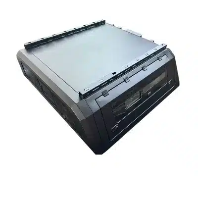 Pickup Truck Bed Canopy with Sliding Windows and Triple Opening Rear Gate for Kia Tasman