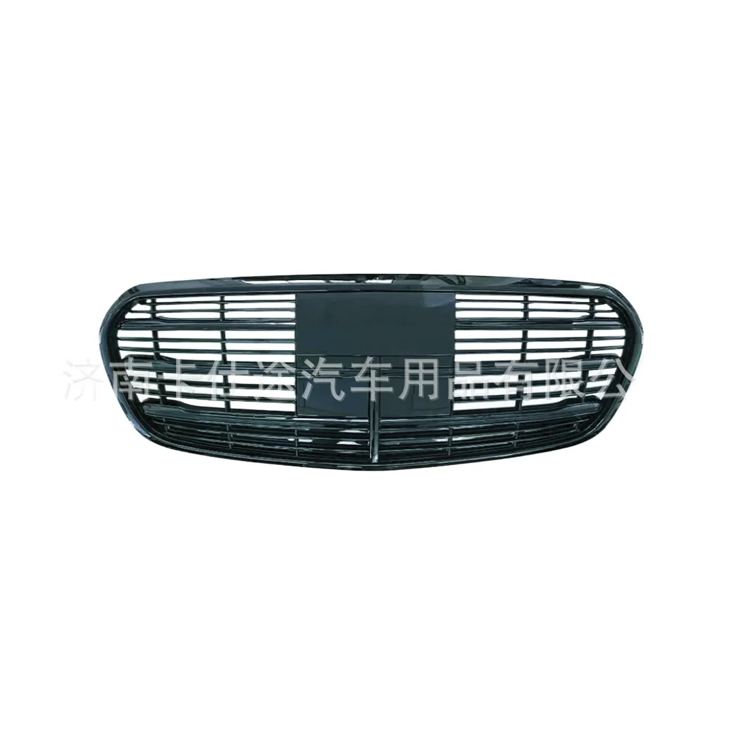 Front Bumper Grille Insert Assembly Replacement for Mercedes-Benz S-Class W223 S400 S450 Black Edition Style