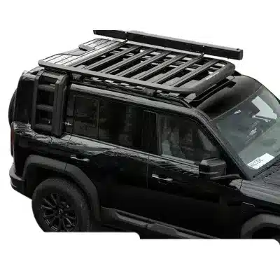 Roof Rack Cargo Basket Platform with Folding Ladder and Side Storage Box for Fang Cheng Bao 5 Off-Road Exterior Upgrade Roof Rack Cargo Basket Platform with Folding Ladder and Side Storage Box for Fang Cheng Bao 5 Off-Road Exterior Upgrade