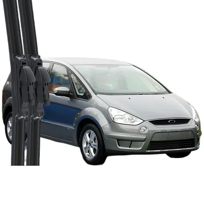 Boneless Windshield Wiper Blades for Ford S-MAX Specialized Silent Rubber Frameless Front Wiper Set Boneless Windshield Wiper Blades for Ford S-MAX Specialized Silent Rubber Frameless Front Wiper Set