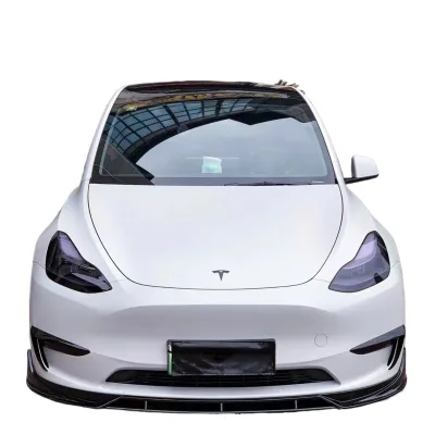 Full Body Kit Carbon Fiber Style Aero Package Front Lip Rear Diffuser Side Skirts Spoiler for Tesla Model Y Full Body Kit Carbon Fiber Style Aero Package Front Lip Rear Diffuser Side Skirts Spoiler for Tesla Model Y