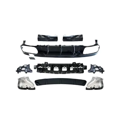 Rear Bumper Diffuser Lip and Exhaust Muffler Tips Compatible with Mercedes-Benz CLS-Class W257 GT CLS53 Style Upgrade Rear Bumper Diffuser Lip and Exhaust Muffler Tips Compatible with Mercedes-Benz CLS-Class W257 GT CLS53 Style Upgrade