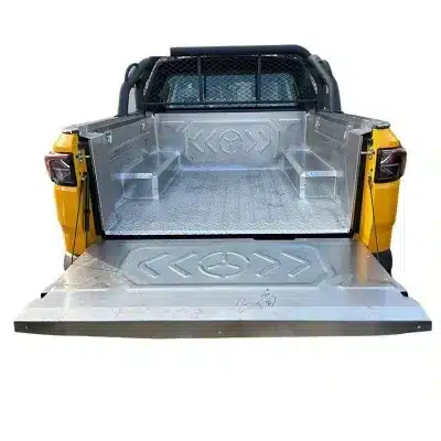 Pickup Truck Bed Liner Protection Mat with Charging Port for Radar RD6, 304 Stainless Steel Pickup Truck Bed Liner Protection Mat with Charging Port for Radar RD6, 304 Stainless Steel
