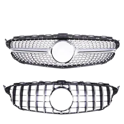 Chrome Mirror Surface Front Grille Emblem Badge for Mercedes Benz C E GLC GLS GL ML A B CLA GLA Class Chrome Mirror Surface Front Grille Emblem Badge for Mercedes Benz C E GLC GLS GL ML A B CLA GLA Class