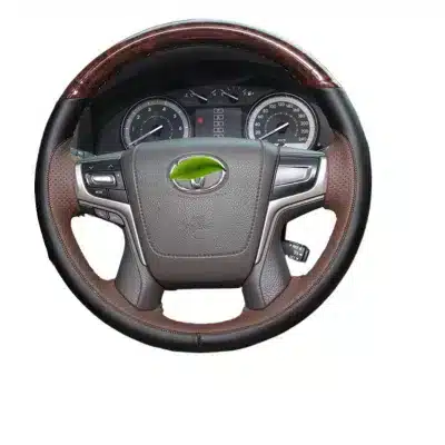 Suitable for 16-21 Landkuloze peach wood steering wheel set road patrol hand-sewn steering wheel interior modification parts Suitable for 16-21 Landkuloze peach wood steering wheel set road patrol hand-sewn steering wheel interior modification parts