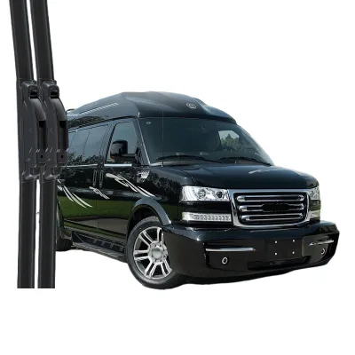 Frameless Windshield Wiper Blades for GMC Savana, Silent Performance Natural Rubber Squeegee Replacement Frameless Windshield Wiper Blades for GMC Savana, Silent Performance Natural Rubber Squeegee Replacement