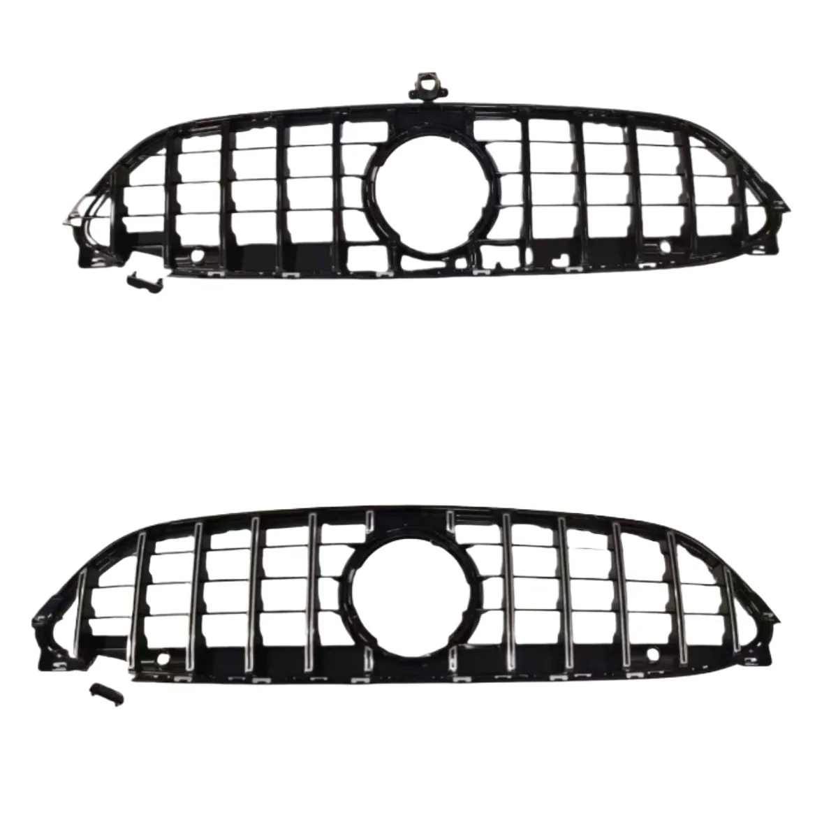 CLE Front Grille for Mercedes-Benz W236 2024 AMG Style Gloss Black Mesh Grill Replacement