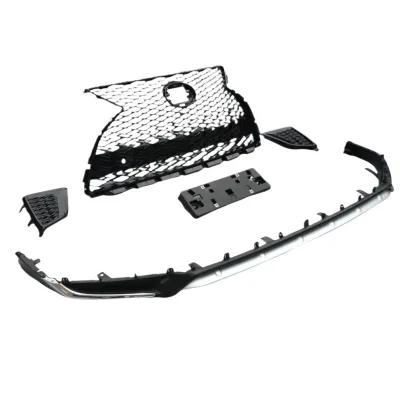 Front Bumper Lip and Grille Assembly Kit F-Sport Style Replacement for Lexus RX Regular Version 2020-2022 Front Bumper Lip and Grille Assembly Kit F-Sport Style Replacement for Lexus RX Regular Version 2020-2022