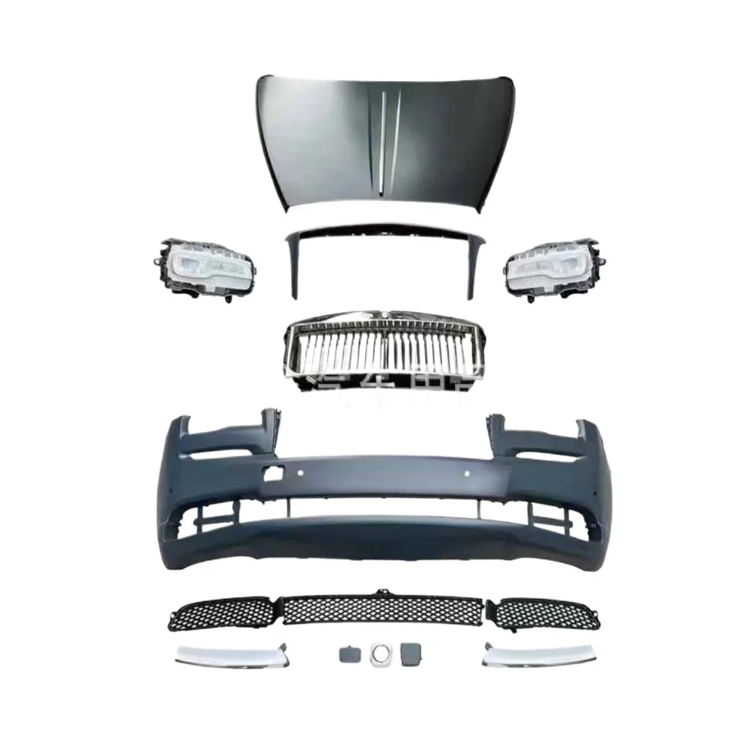 Front Bumper and Body Facelift Kit for Rolls-Royce Wraith 2015-2017 to 2021 Series Conversion