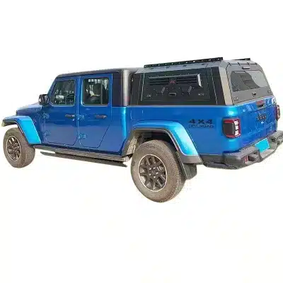 Truck Bed Cover for Jeep Gladiator JT, Manganese Steel & Aluminum Alloy, Tri-Fold