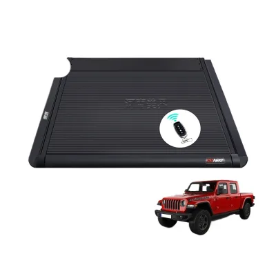Electric Retractable Tonneau Cover for Jeep Gladiator Pickup Truck Side Rail Bed Cover Electric Retractable Tonneau Cover for Jeep Gladiator Pickup Truck Side Rail Bed Cover