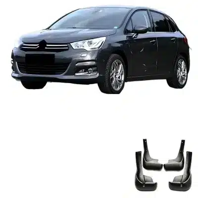 Soft Rubber Mud Flaps Splash Guards for Citroen C4 2011-2013 Models Front and Rear Mudguard Set Soft Rubber Mud Flaps Splash Guards for Citroen C4 2011-2013 Models Front and Rear Mudguard Set
