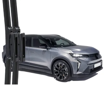 Professional Frameless Windshield Wiper Blades Side Pin Connector Silent Rubber Strips Compatible with Renault Scenic Professional Frameless Windshield Wiper Blades Side Pin Connector Silent Rubber Strips Compatible with Renault Scenic