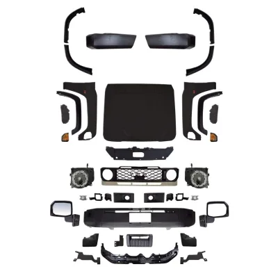 Full Body Kit Upgrade Replacement Facelift Front Bumper and Grille Set for Toyota Land Cruiser LC76 LC71 LC78 LC79 2024 Style Full Body Kit Upgrade Replacement Facelift Front Bumper and Grille Set for Toyota Land Cruiser LC76 LC71 LC78 LC79 2024 Style