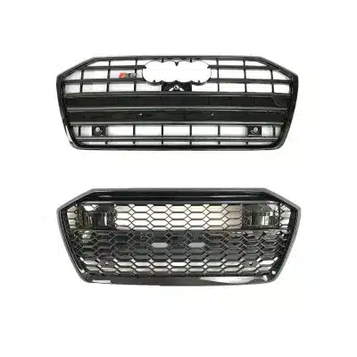 S6 Style Front Bumper Honeycomb Grille for Audi A6L C8 2020 Models Matte Black Mesh S6 Style Front Bumper Honeycomb Grille for Audi A6L C8 2020 Models Matte Black Mesh