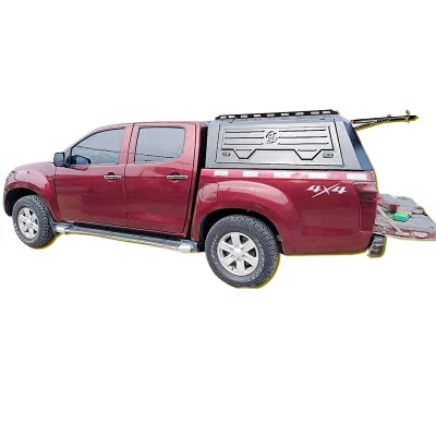 Pickup Truck Bed Canopy Hardtop Cover Weld-Free Three-Door Rear Cargo Lid Pickup Truck Bed Canopy Hardtop Cover Weld-Free Three-Door Rear Cargo Lid