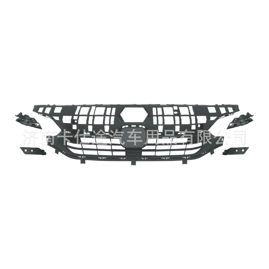 Front Bumper Grille Insert Upper Mesh Grill compatible with Honda Civic 2022-2024 Sedan Hatchback Matte Black Finish