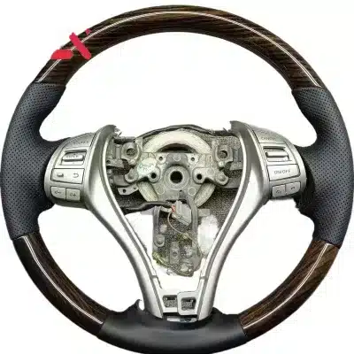 Interior Steering Wheel Assembly with Wood Grain Design Compatible with Nissan Altima Teana Models Interior Steering Wheel Assembly with Wood Grain Design Compatible with Nissan Altima Teana Models