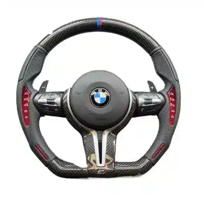 Custom Carbon Fiber Sport Steering Wheel Assembly for F and E Chassis Modifications Custom Carbon Fiber Sport Steering Wheel Assembly for F and E Chassis Modifications