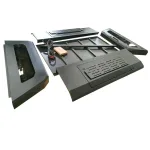 Pickup Truck Bed Cover F350 2.45m Manganese Steel Split Three-Door High Cap Rear Tailgate