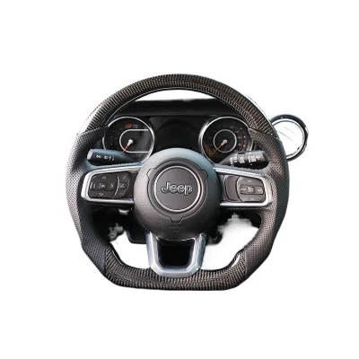 Carbon Fiber Steering Wheel Assembly with Heating Function for Jeep Wrangler JL Sahara 4XE 2018-2024 Carbon Fiber Steering Wheel Assembly with Heating Function for Jeep Wrangler JL Sahara 4XE 2018-2024
