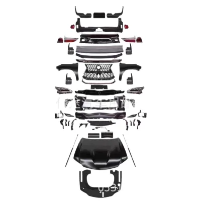 Full Body Kit Conversion Front and Rear Bumper Assembly for Lexus LX570 2008-2015 to 2021 LX600 Style