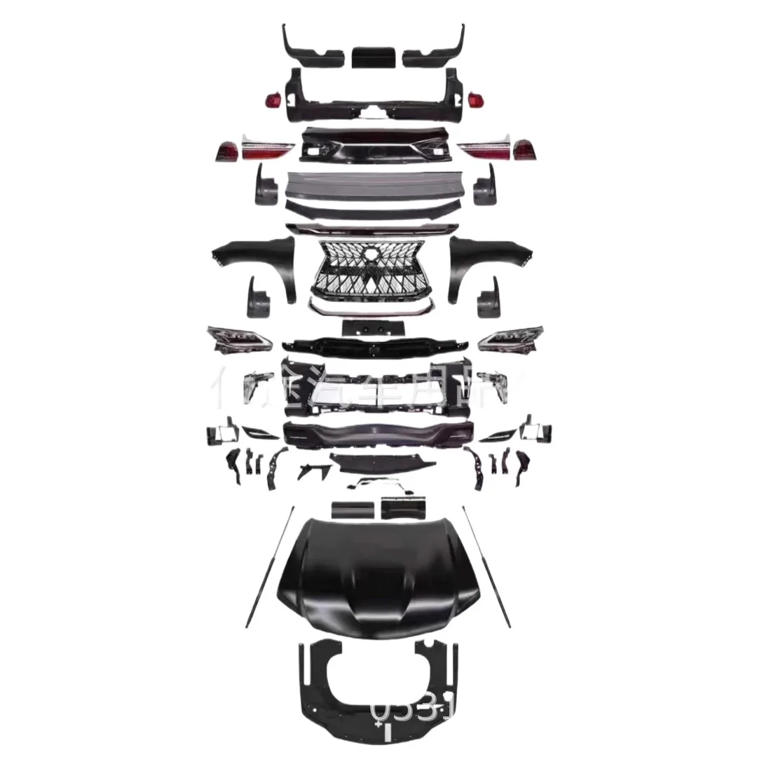 Full Body Kit Conversion Front and Rear Bumper Assembly for Lexus LX570 2008-2015 to 2021 LX600 Style